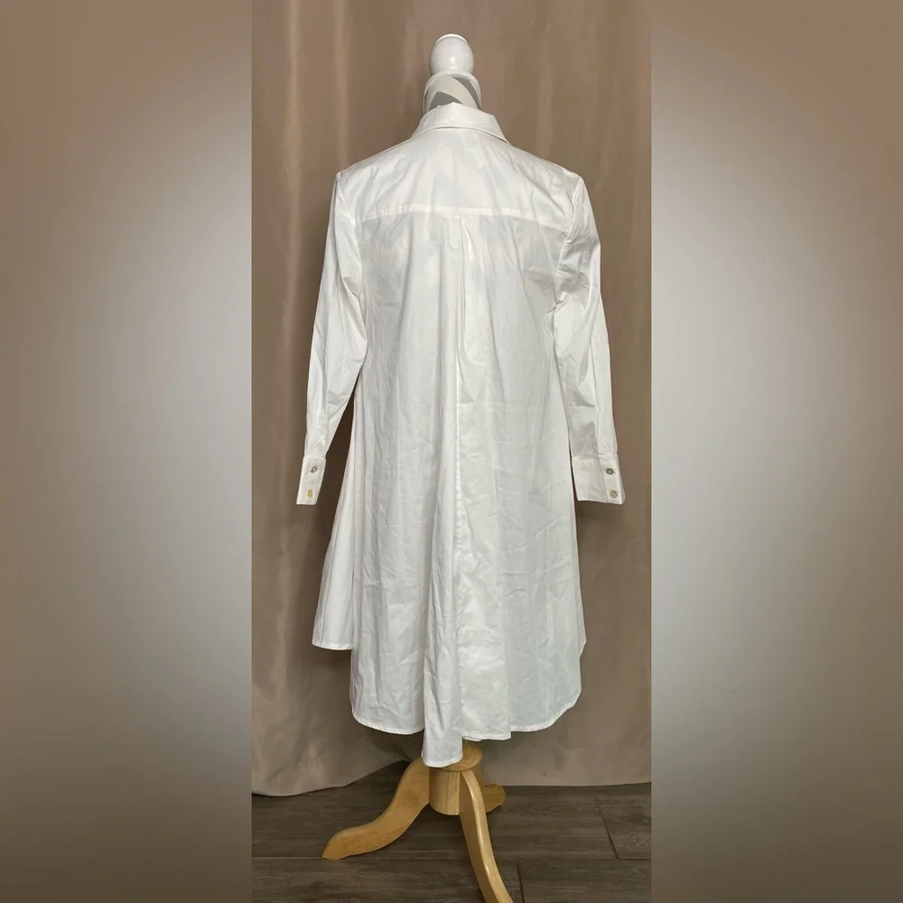 Wynne Collection Medium White High Low Top - Picture 4 of 10